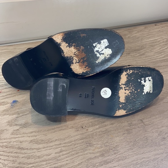 Rachel Zoe Black Leather and Snake Skin Monk Strap Buckle Shoe. Size 6.5 - Picture 7 of 7